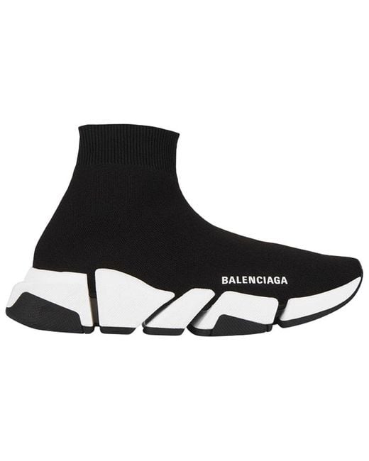 Balenciaga Black (Wmns) Speed 2.0 Sneakers Shiny Knit With Sole Unit'