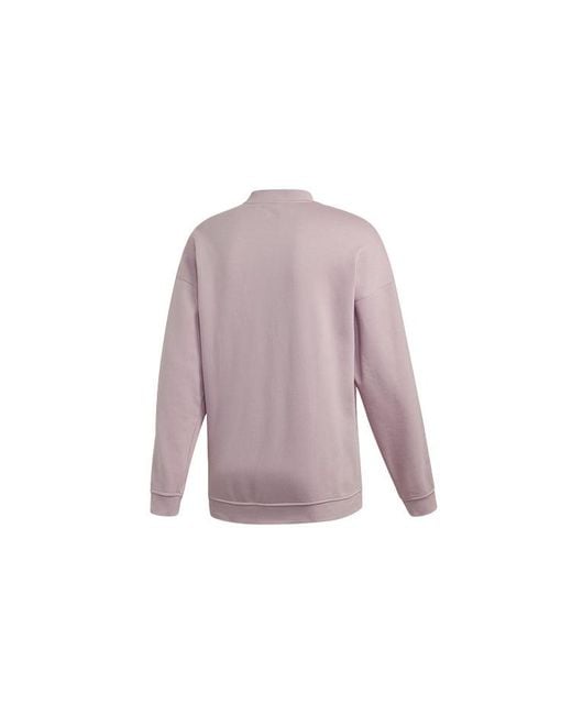 Adidas Purple Originals Casual Sports Round Neck Pullover for men