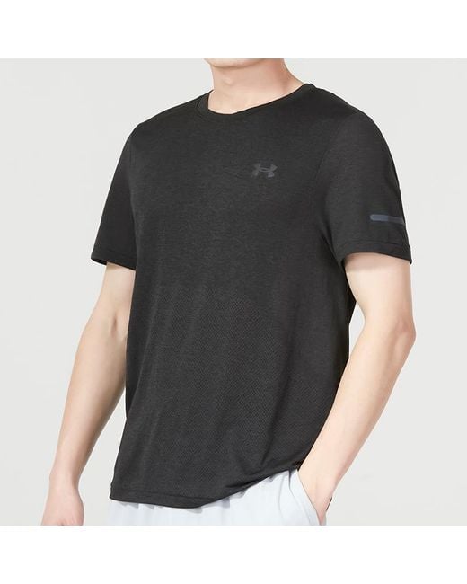 Under Armour Black Seamless Stride Short Sleeve for men