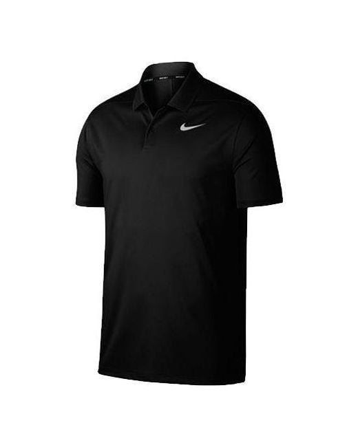 Nike Black Golf Dry Victory Casual Sports Short Sleeve Polo Shirt for men