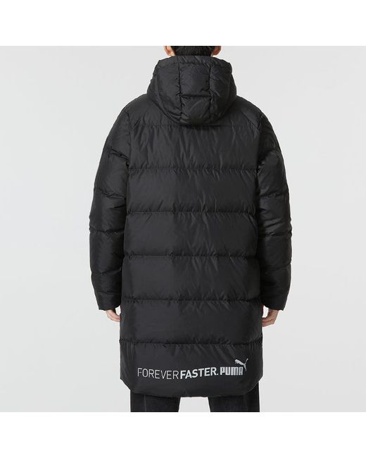 PUMA Black Das Long Down Jacket for men