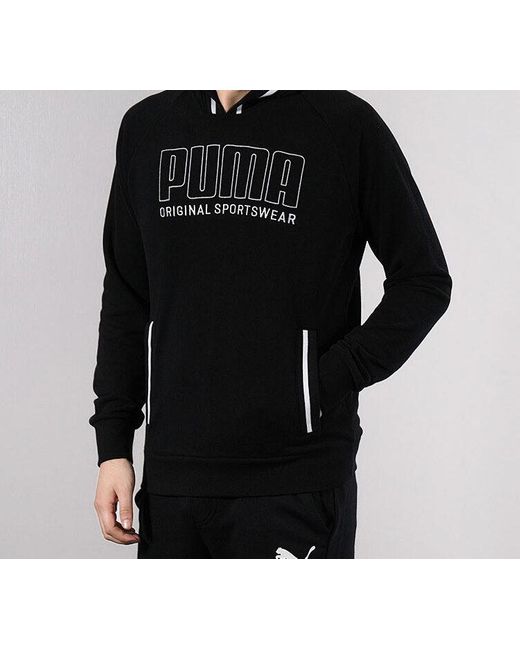 PUMA Black Embroidered Logo Knit for men