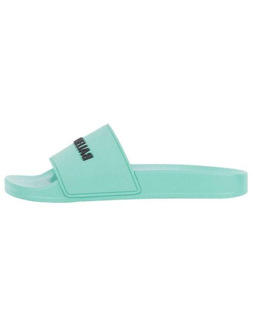 Balenciaga Green (Wmns) Pool Slides 'Mint'
