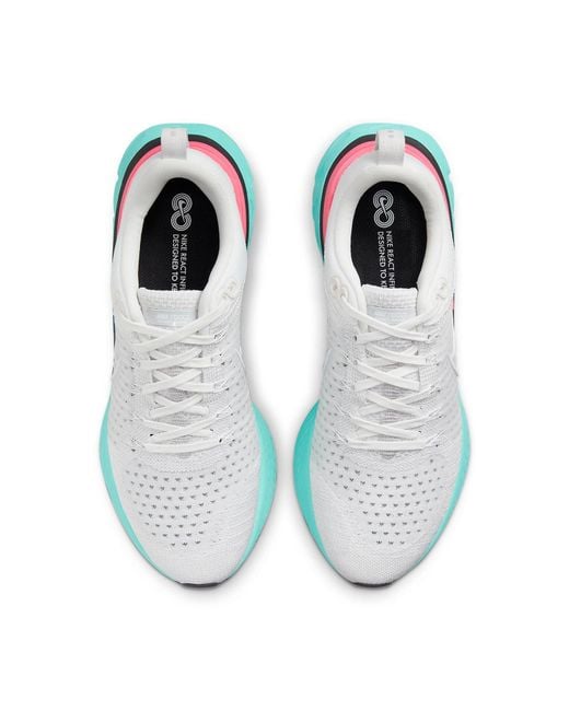 Nike White React Infinity Run Flyknit 2 'South Beach' for men