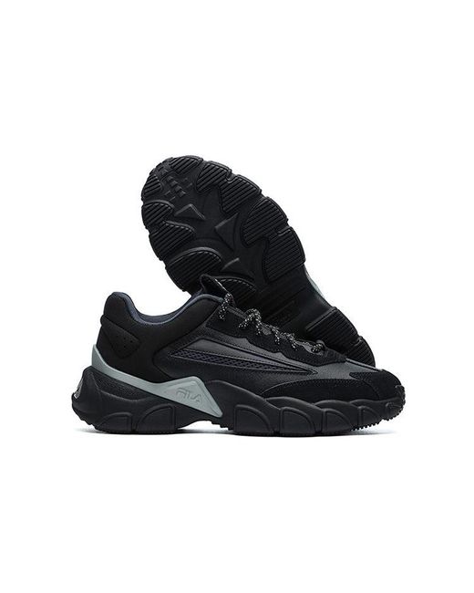 Fila Black Fashion Sneakers Low-Top Running Shoes for men