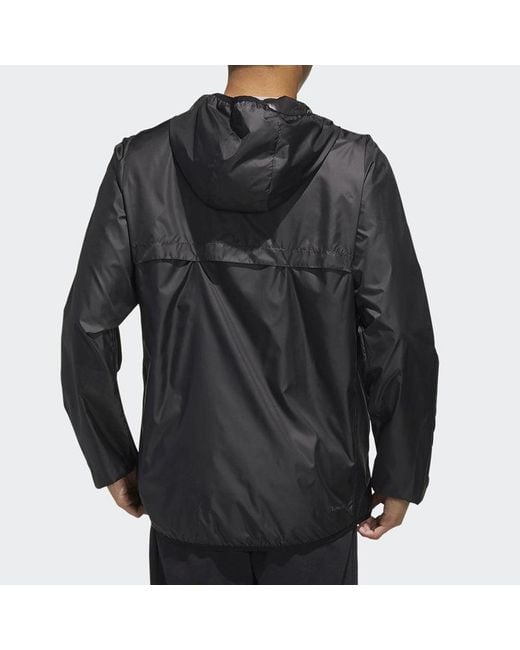 Adidas Blue Neo Alphabet Printing Training Sports Hooded Jacket for men