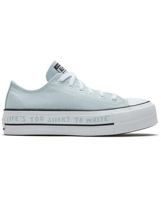Converse Blue (Wmns) Taylor All Star Lift Renew Canvas Thick Sole Light Sneakers