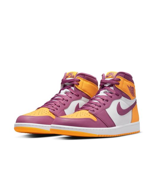 Nike Purple Air Jordan 1 Retro High Og Shoes In Yellow, for men