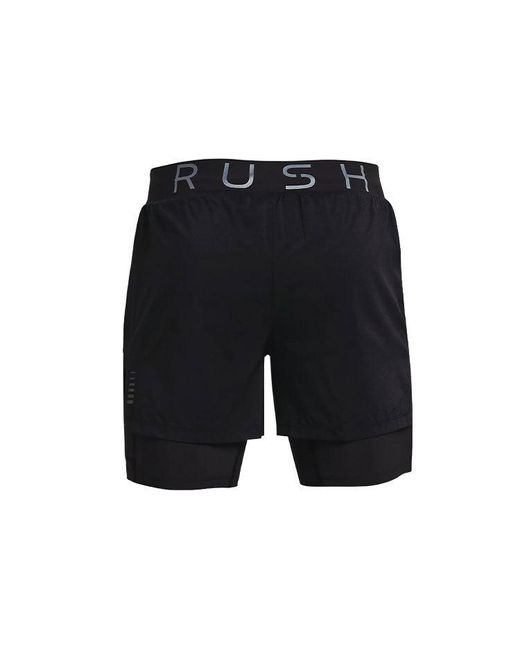 Under Armour Black Rush 2-In-1 Running Shorts for men