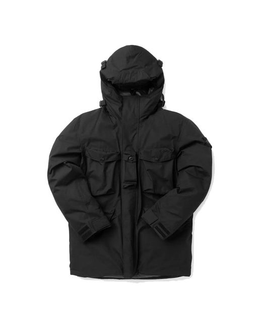 Stone Island Black Ripstop Gore-Tex Con Paclite Product Technology Down Jacket for men