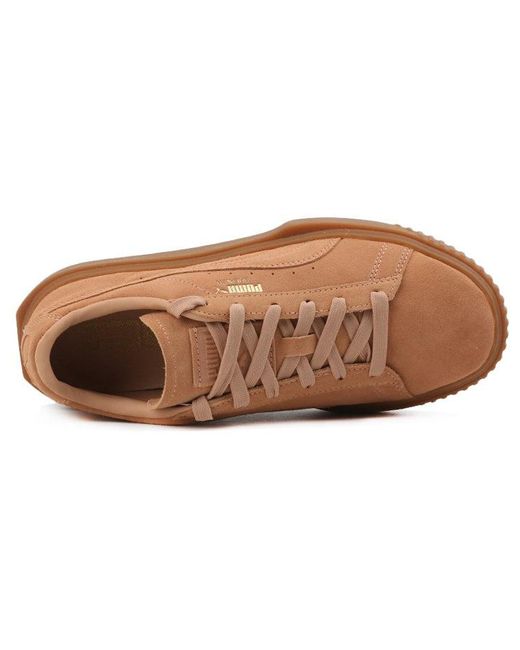 PUMA Brown Breaker Suede Rubber Casual Board Shoes for men