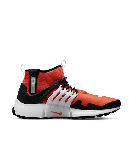 Nike Red Air Presto Mid Utility Shoes for men