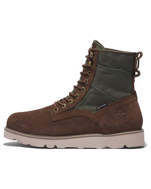 Timberland Brown Vibram Waterproof Leather And Fabric Boots for men
