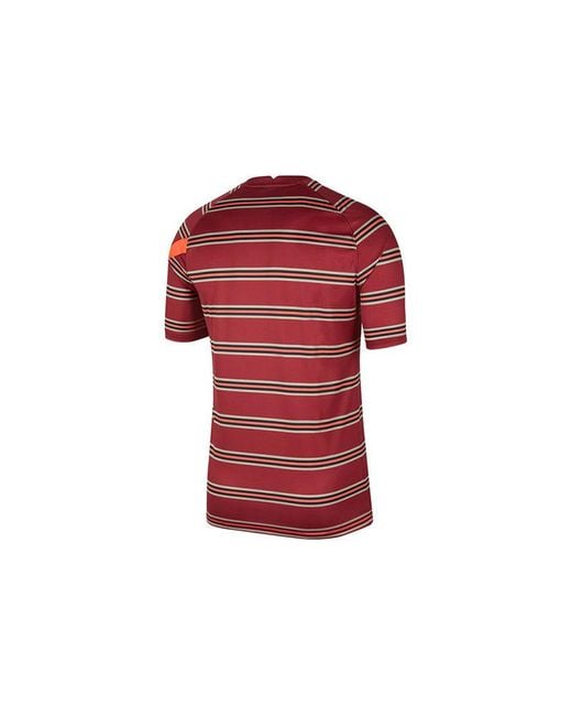 Nike Red Liverpool 2021-2022 Pre-match Training Football Soccer T-shirt for men