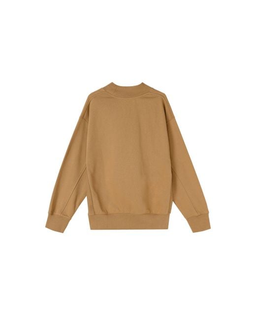 Nike Brown Trend Capsule Series Logo Embroidered Sports Round Neck Pullover for men