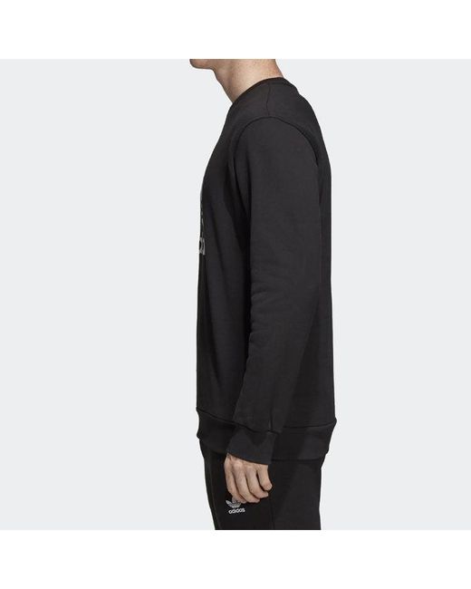 Adidas Black Originals Round Neck Pullover for men