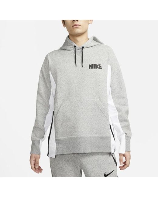 Nike Gray X Sacai Logo Hoodie Asia Sizing for men