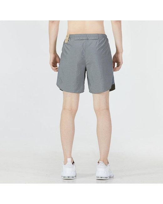 Nike Blue Solid Color Logo Athleisure Casual Sports Woven Shorts for men
