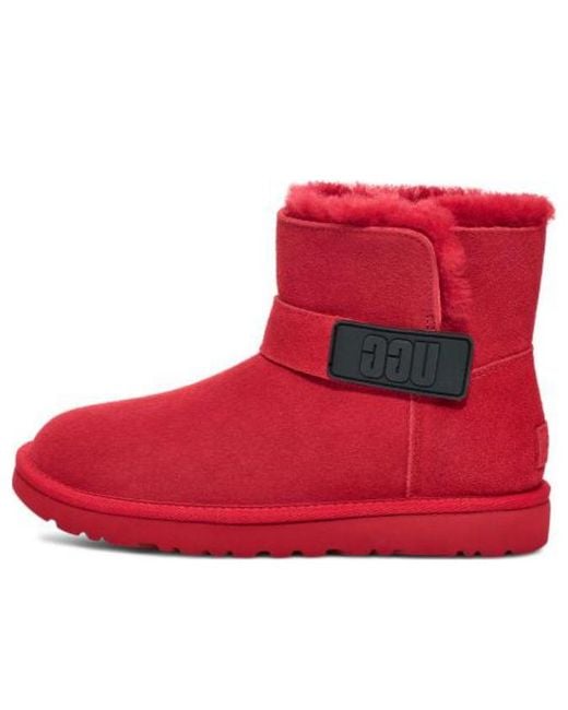 Ugg Red (Wmns) Embossed Belt Short Boots