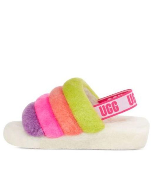 Ugg Pink (Wmns) Fluff Yeah Slide Taffy Multi'