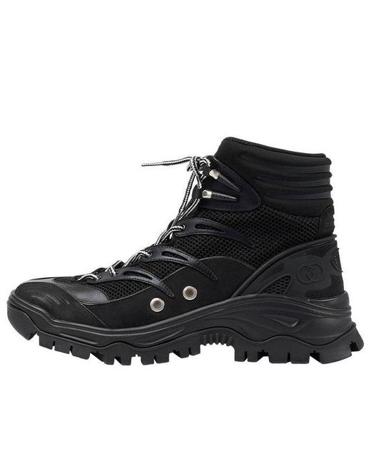 Gucci Black Lace Up Boot for men