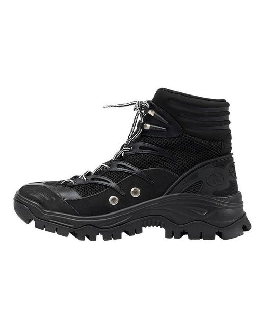 Gucci Black Lace Up Boot for men
