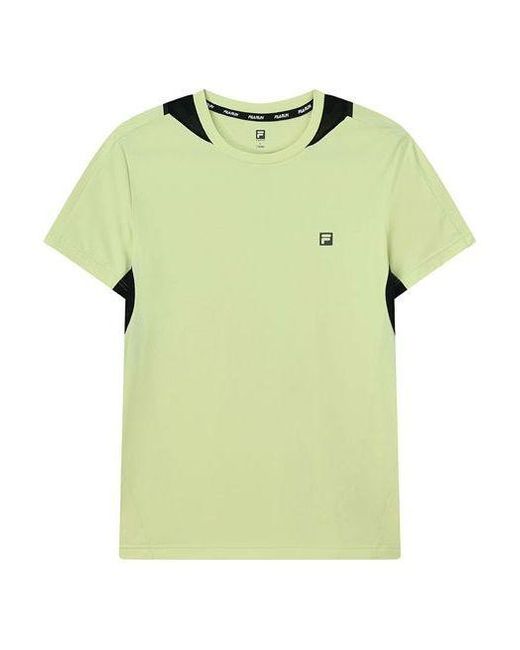 Fila Green Logo Letter Printing Round Collar for men