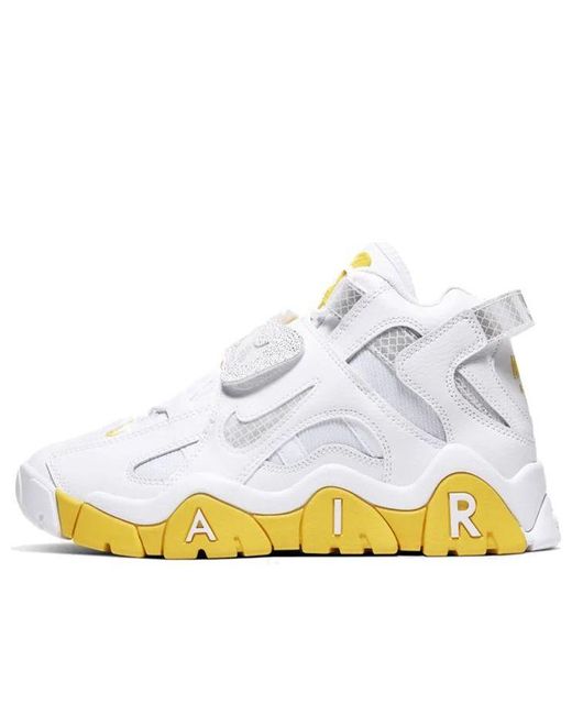 Nike Air Barrage Mid 'chrome Yellow' in White | Lyst