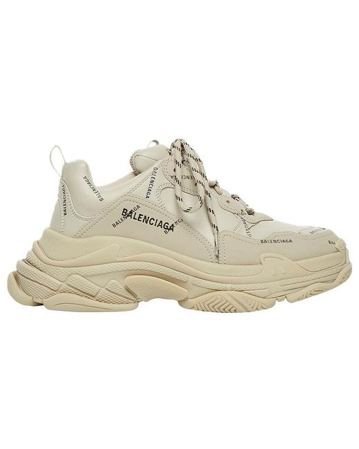 Balenciaga Natural (Wmns) Triple S Sneaker 'All Over Logo