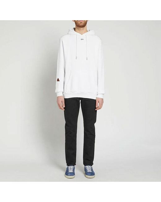 Off-White c/o Virgil Abloh White Ss21 Hooded Logo Printing Long Sleeves Loose Fit for men
