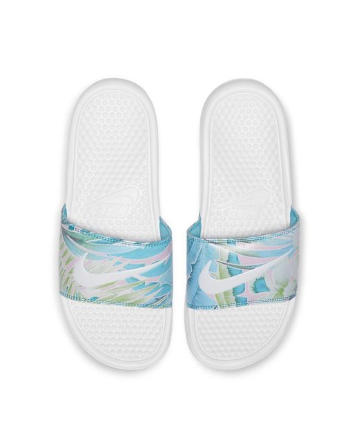 Nike Blue (Wmns) Benassi Jdi Floral Flowers Slippers