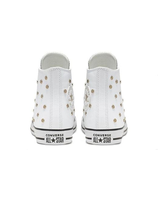 Converse White (Wmns) Chuck Taylor All Star Studs High Top Leather Spot Rivet