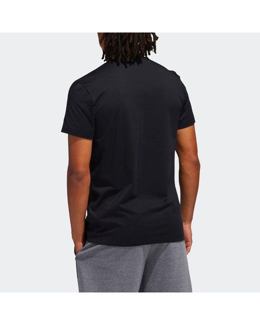 Adidas Black Cny Printing Basketball Sports Short Sleeve for men