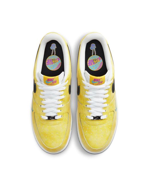 Nike Yellow Air Force 1 '07 Lv8 'Peace, Love, And Basketball' for men