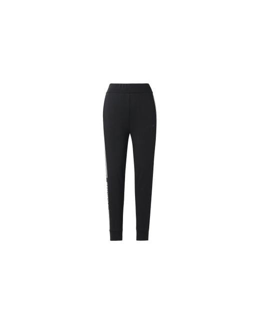 Adidas Black Neo Side Logo Printing Slim Fit Casual Sports Long Pants for men