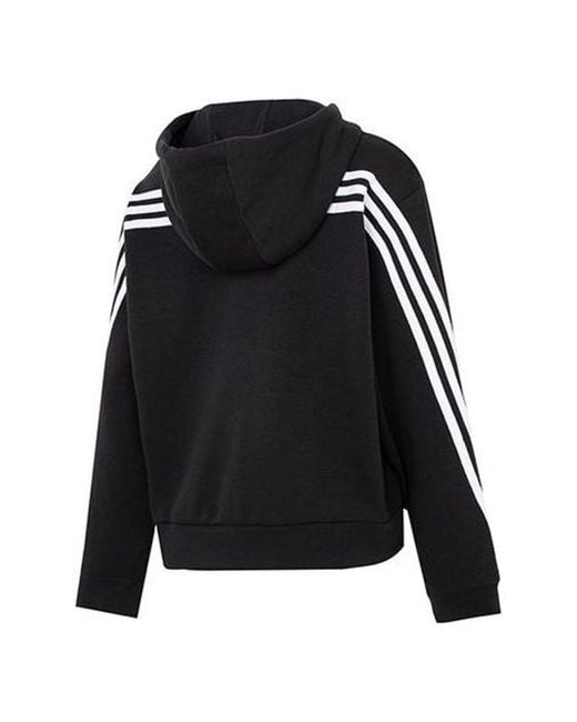 Adidas Black (Wmns) Future Icons 3-Stripes Full-Zip Hoodie