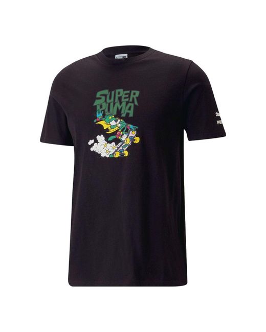 PUMA Black Classic Graphic T-Shirt for men