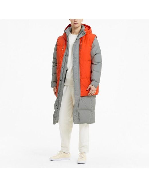 PUMA Orange Layer Down Jacket for men