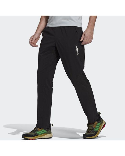 Adidas Black Logo Loose Lacing Sports Pants for men