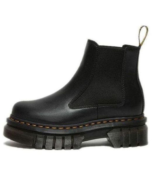 Dr. Martens Black Audrick Nappa Leather Platform Chelsea Boots