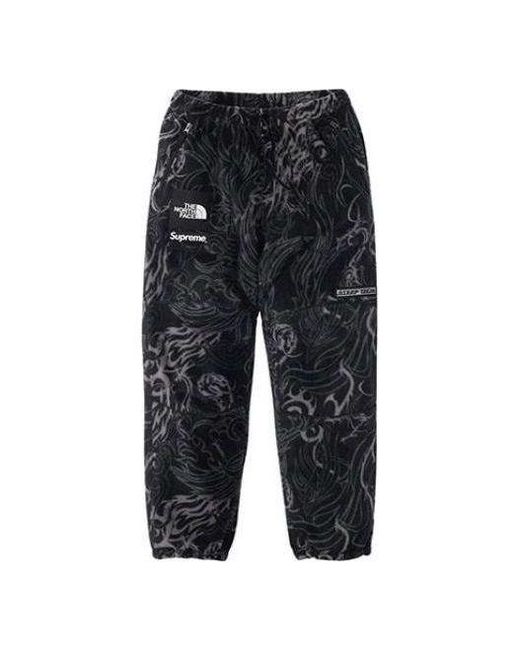 Supreme Black X The North Face Step Tech Fleece Pants for men