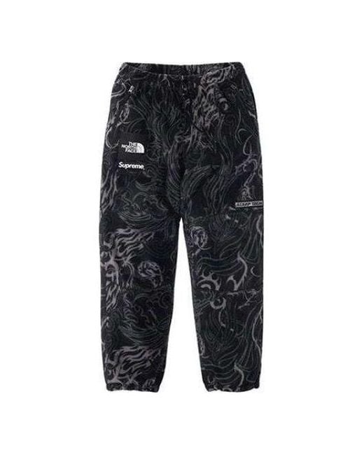Supreme Black X The North Face Step Tech Fleece Pants for men