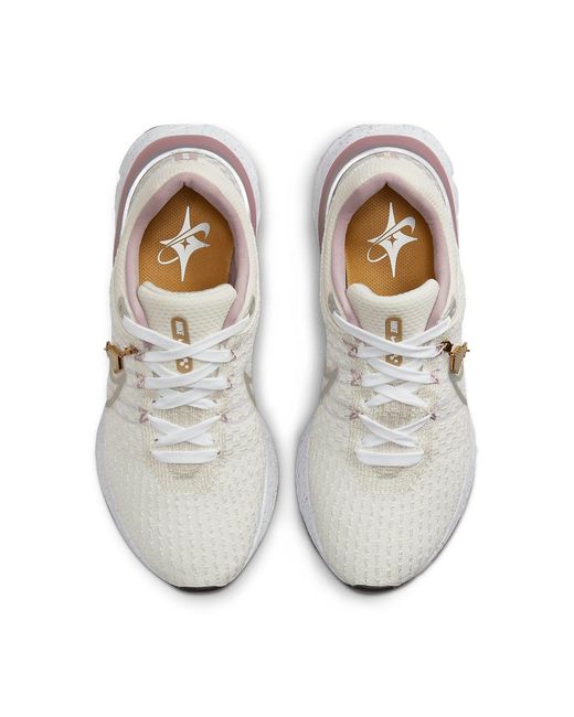 Nike White (Wmns) React Infinity Run Flyknit 3 'Bling'