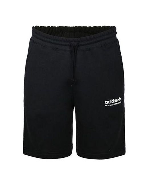 Adidas Black Originals Sports Logo Printing Shorts for men