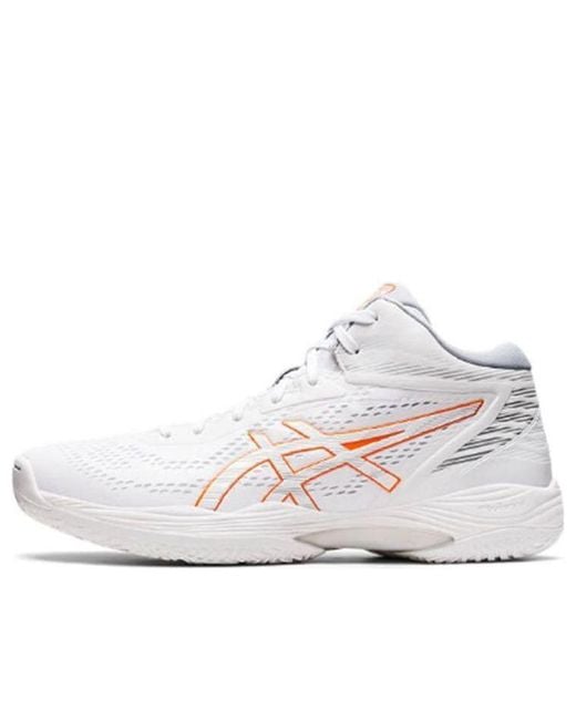 Asics White Gelhoop V14 Low Tops Wear-Resistant for men