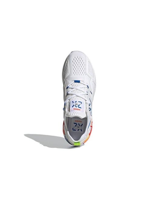 Adidas White Zx 2K Boost 'Multi-Color Logos' for men