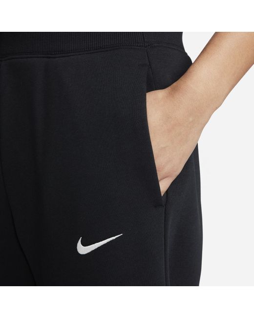 Nike Black (Wmns) Phoenix Fleece High-Waisted Cropped Sweatpants