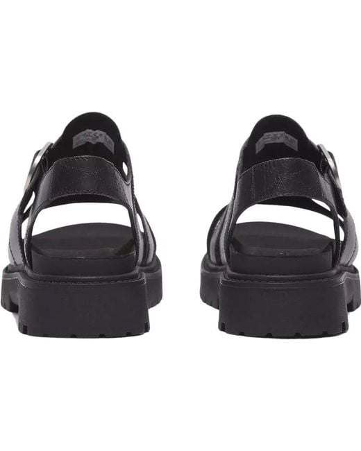 Timberland Black (Wmns) Clairemont Way Fisherman Sandals Nubuck'