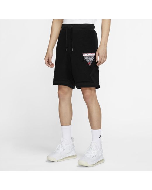 Nike Black Flight Diamond Casual Sports Knit Shorts for men
