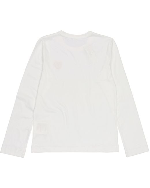 COMME DES GARÇONS PLAY White (Wmns) Small Logo Long Sleeves Tee